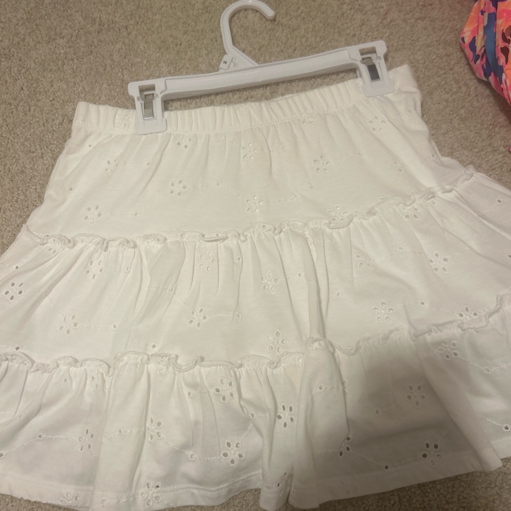 Cat & Jack White Eyelet Tiered Skirt for Kids